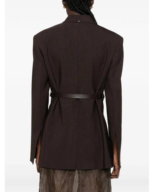 Sportmax Brown Belted Wrap-Style Blazer