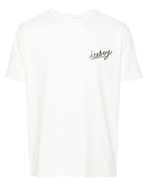Iceberg T-shirt Met Geborduurd Logo in het White voor heren