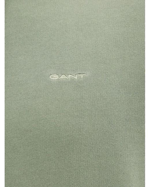 Gant Green Logo-Embroidered Hoodie for men