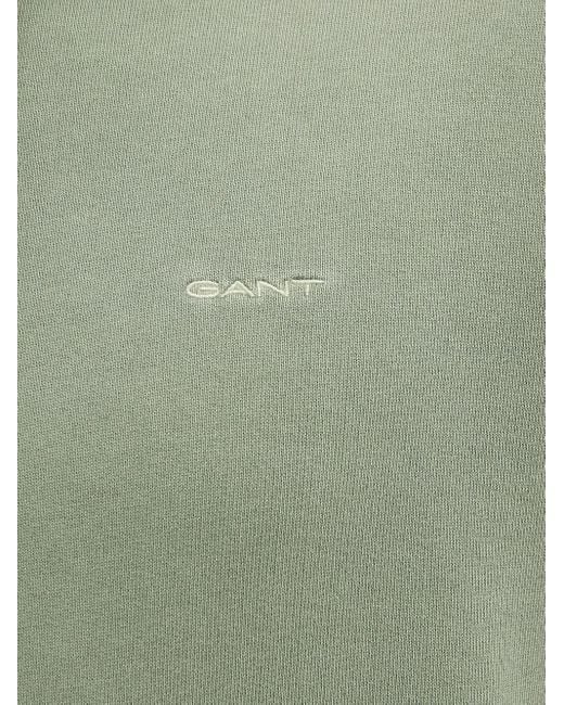 Felpa Con Cappuccio E Logo di Gant in Green da Uomo