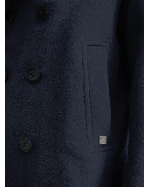 Marc O' Polo Blue Double-Breasted Peacoat for men