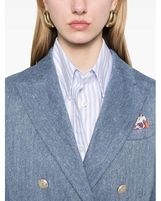 Circolo 1901 Blue Double-Breasted Blazer