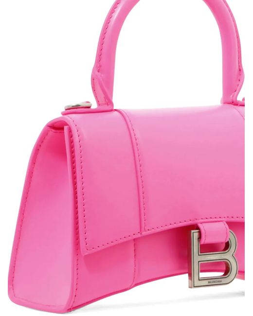 Balenciaga Pink Hourglass Logo-Detail Tote Bag