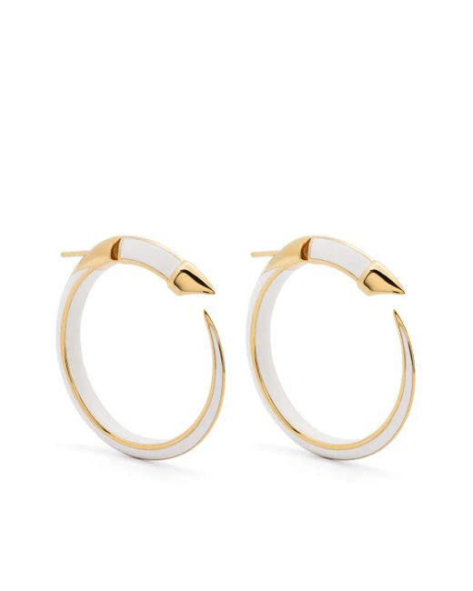 Shaun Leane Metallic Sterling Sabre Solis Hoop Earrings