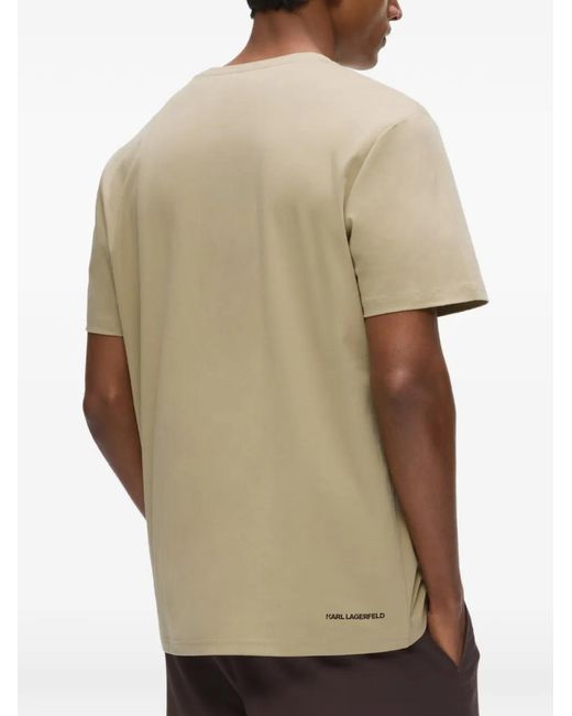 Karl Lagerfeld White Cotton T-Shirt for men