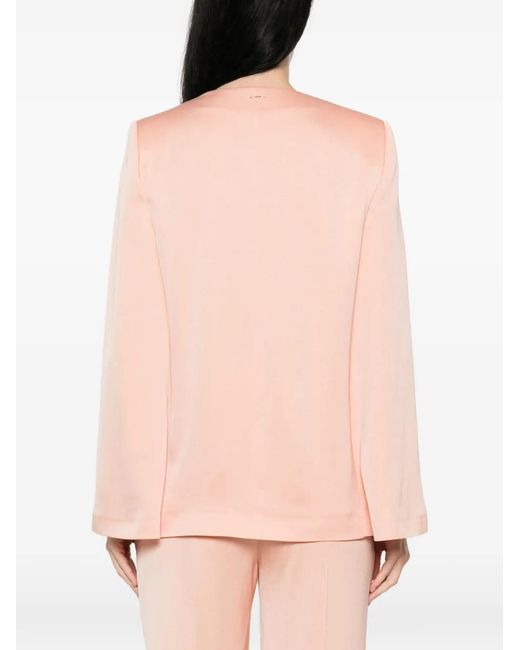 Twinset Pink Satin Cape Jacket