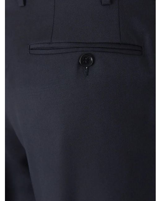 Canali Blue Wool Trousers for men
