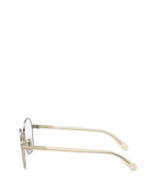 COACH White Geometric-Frame Glasses