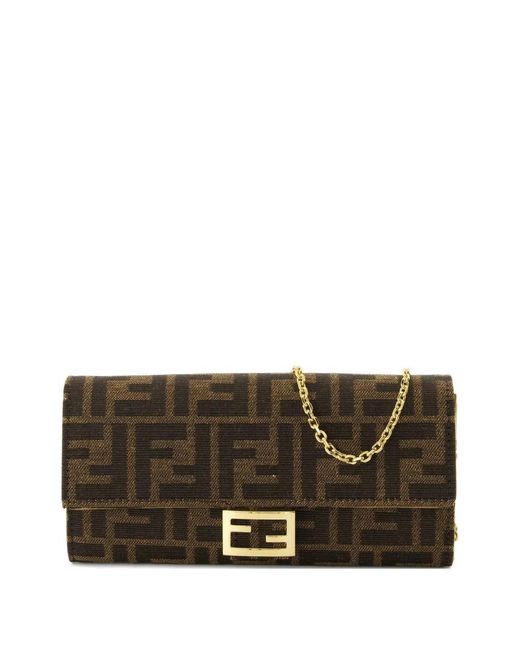 Fendi Brown Continental Ff-Monogram Cross Body Bag