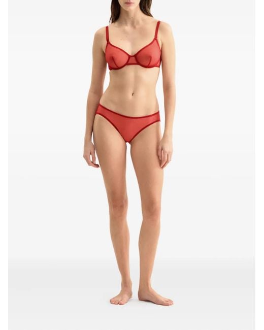 Eres Eden Tonique メッシュ ブラ Red