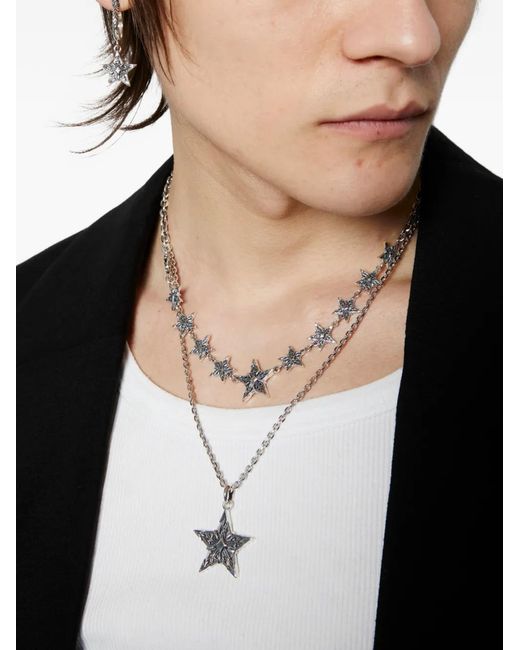 Emanuele Bicocchi White Large Stella Star-Pendant Necklace