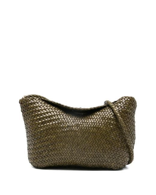 Dragon Diffusion Gray Leather Crossbody Bag