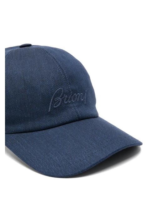 Brioni Blue Logo Baseball Cap for men