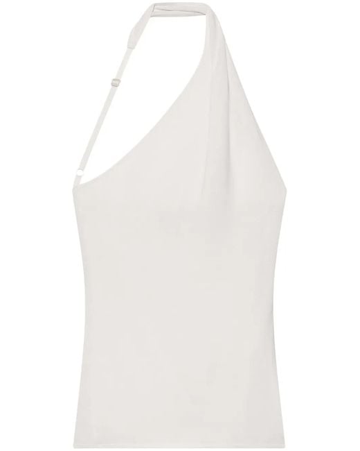 Courreges White Slash Asymmetric Top