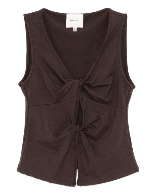 Reformation Brown Tefi Vest Top