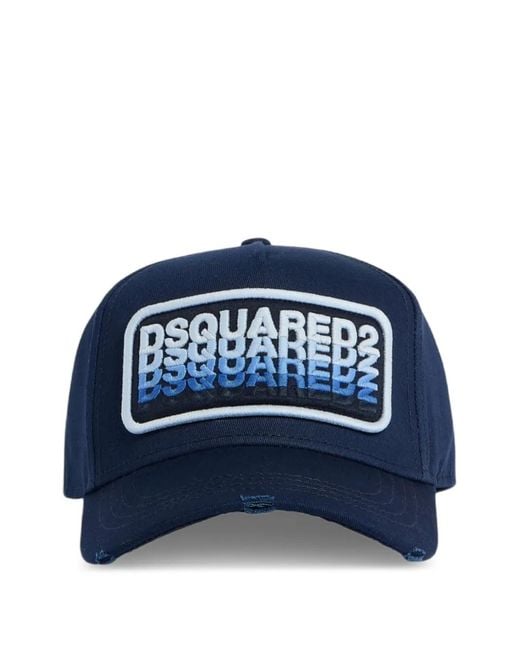 DSquared² Blue Logo-Embroidered Baseball Cap for men