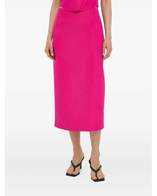 Résumé Pink Split Back Skirt
