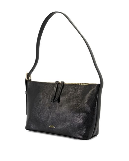 A.P.C. Black Top-Handle Calfskin Shoulder Bag