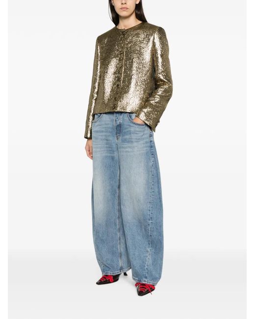 MSGM Natural Button-Front Jacket