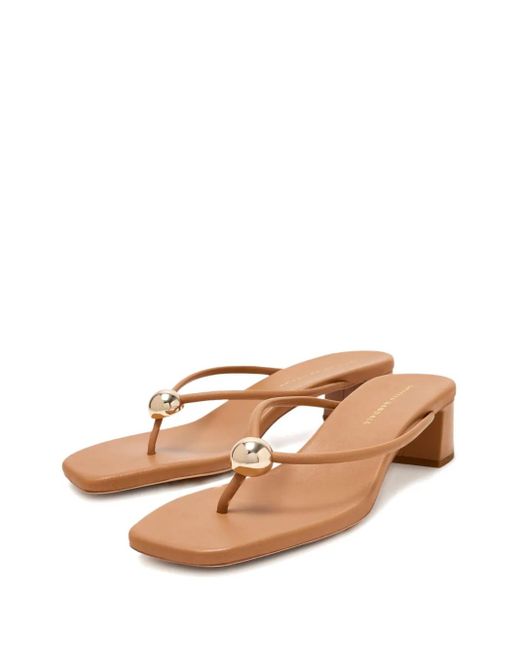 Loeffler Randall Brown 50Mm Odessa Leather-Thong Ball-Embellishment Sandals