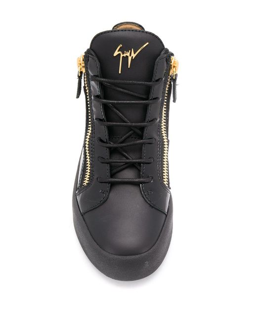 Giuseppe Zanotti Leather Kriss High-top Sneakers in Black - Lyst