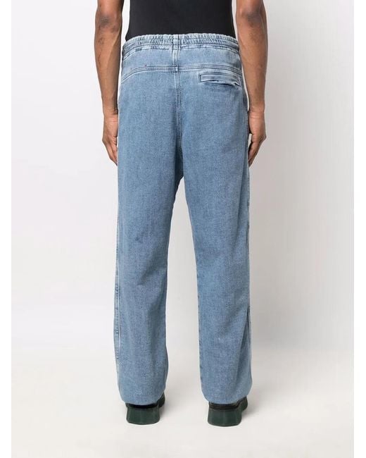 DIESEL Blue D-Martians Track 09D01 Wide-Leg Jeans for men