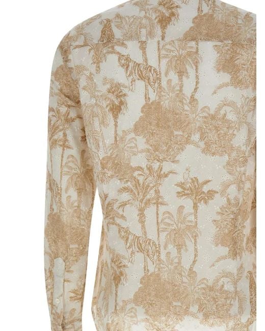 Mc2 Saint Barth White Meredith Toile De Jouy Shirt