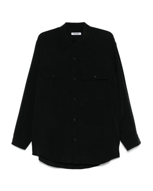Attachment Black Long-Sleeve Shirt for men