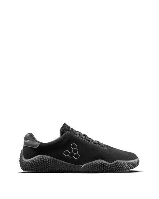 Vivobarefoot Black Motus Studio Suede Lace-Up Sneakers for men