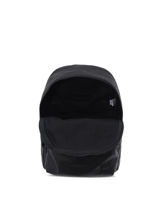 Porter-Yoshida and Co Black Zip Leather Backpack