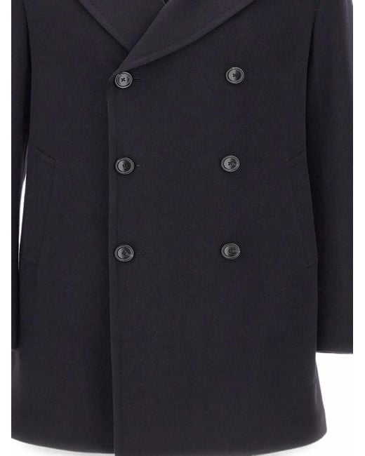 Tagliatore Blue Stephan Double-Breasted Coat for men