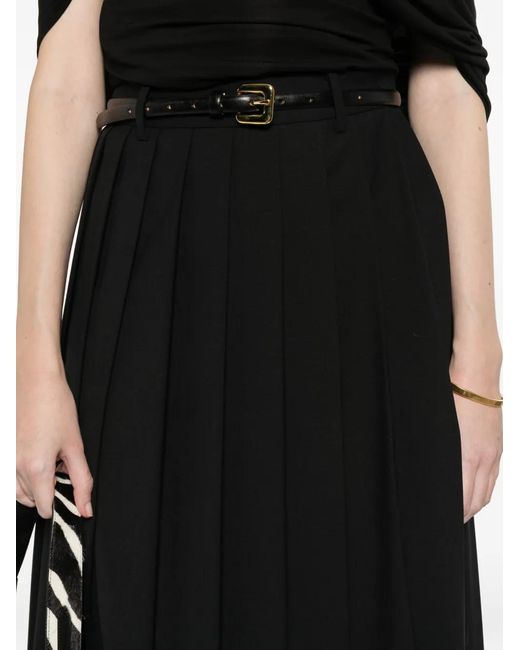 IVORY PARIS Plooirok in het Black