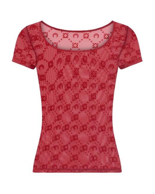 MARINE SERRE Red Top Monogram