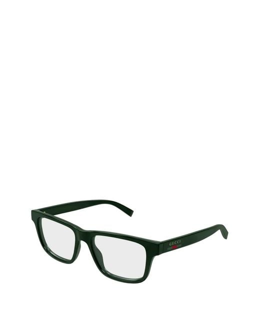 Gucci Black Rectangle-Frame Glasses for men