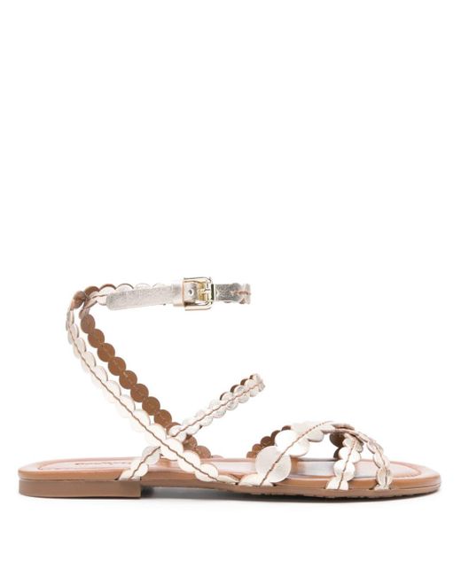 See By Chloé White Crossover Leather Sandals