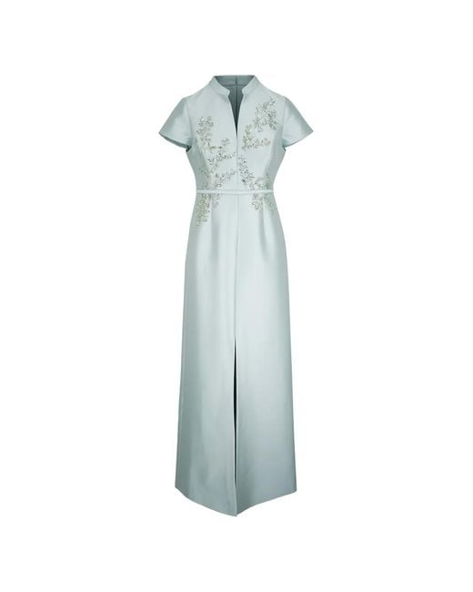 Sachin & Babi Blue Charlotte Bead-Embellished Maxi Dress