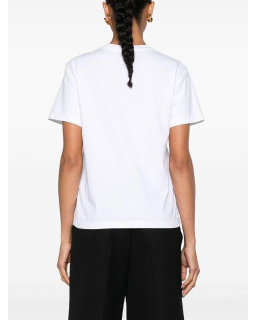 Totême  White Crew-neck Organic Cotton T-shirt
