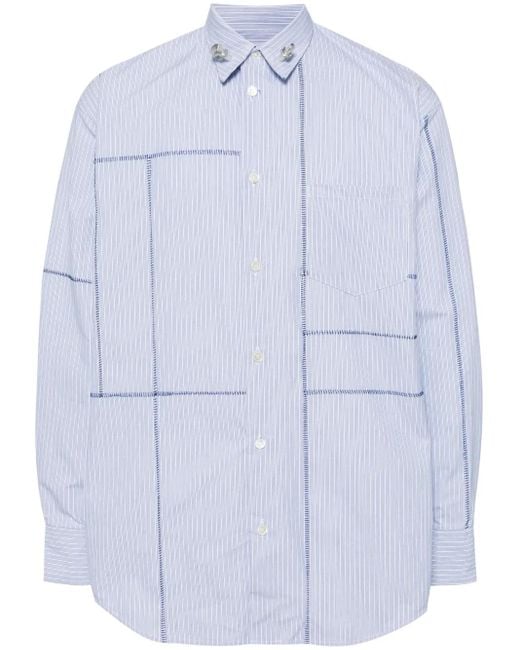 メンズ Doublet ストライプ シャツ Blue