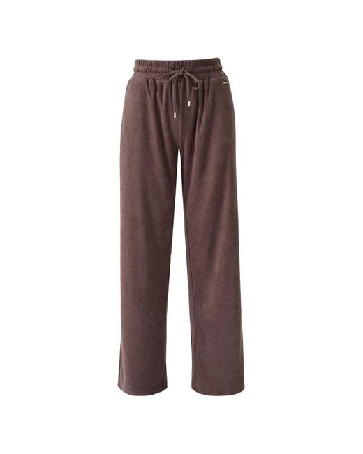 Melissa Odabash Brown Betty Drawstring Track Pants
