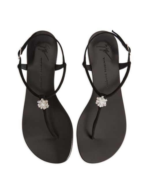 Giuseppe Zanotti Brown Hollie Crystal-embellished Sandals