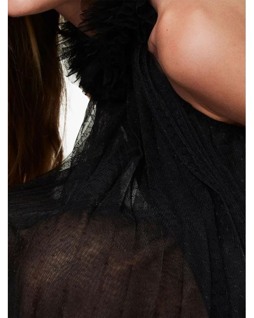 Twinset Black Tulle Mini Dress