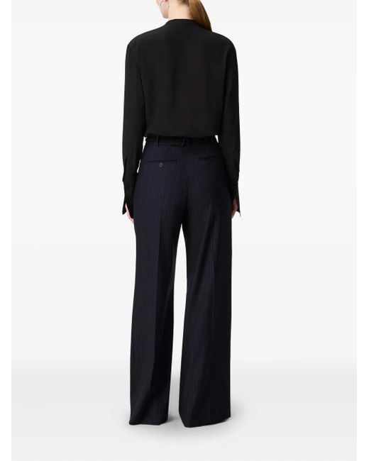 Another Tomorrow Black Pleated Tuxedo Shirt