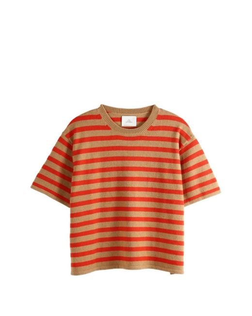 The Elder Statesman Orange Scout Striped T-Shirt for men