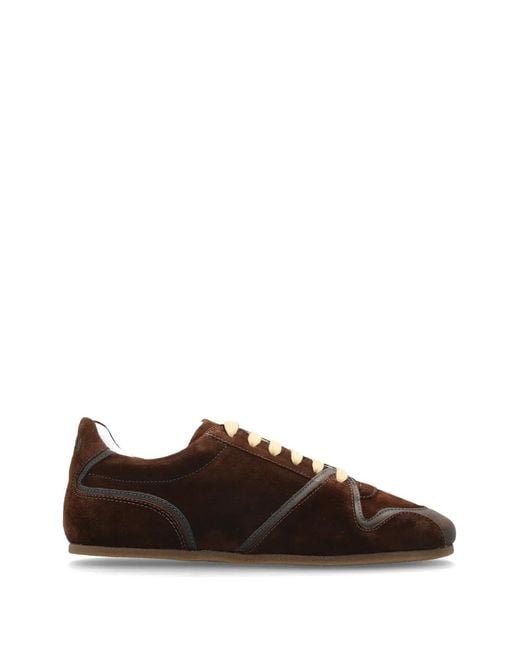 Moschino Brown Low-Top Panelled Sneakers for men