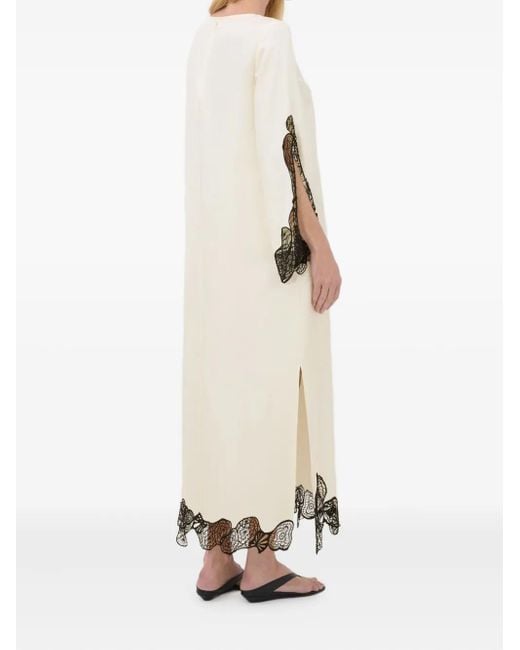 Loulou de Saison レーストリム ドレス White