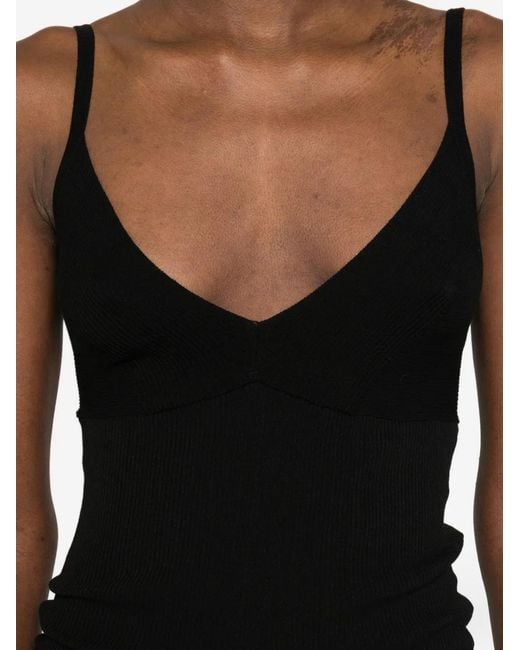 P.A.R.O.S.H. Black V-Neck Top