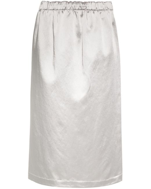 Fabiana Filippi White Duchesse Satin Skirt
