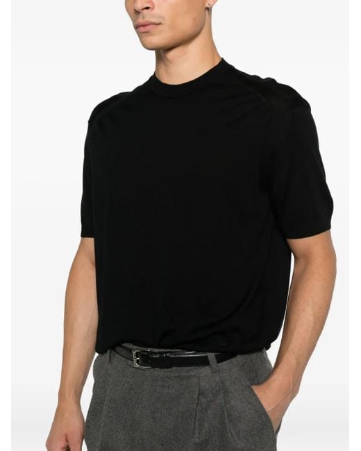 Emporio Armani Black Short-Sleeve T-Shirt for men