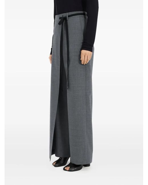 MM6 by Maison Margiela Gray Tie-Detail Tailored Trousers