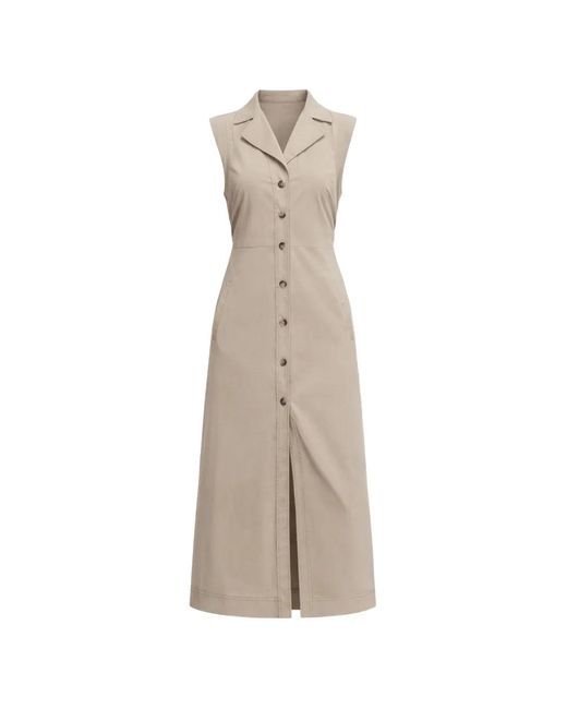 Veronica Beard Natural Orla Button-Front Dress